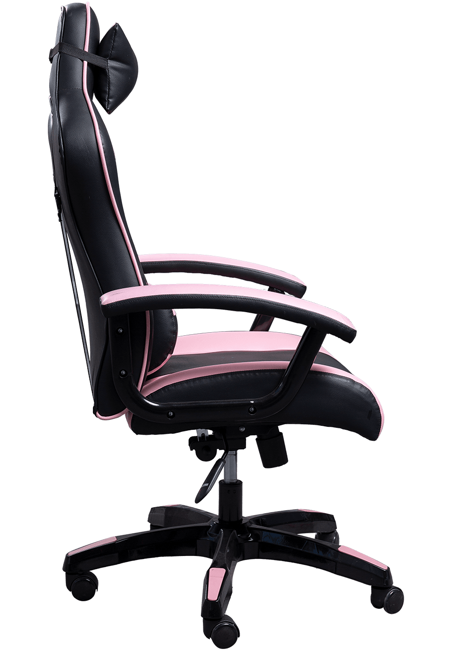 Black Pink Synthetic Leather Women Children Computer Chair Adjustable Height Backrest Gaming Chair details