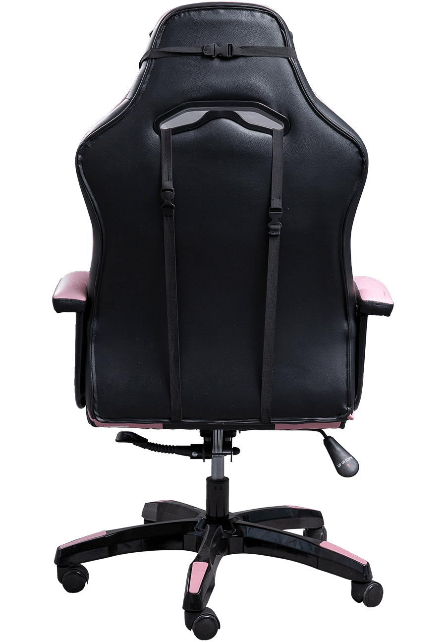 Black Pink Synthetic Leather Women Children Computer Chair Adjustable Height Backrest Gaming Chair details