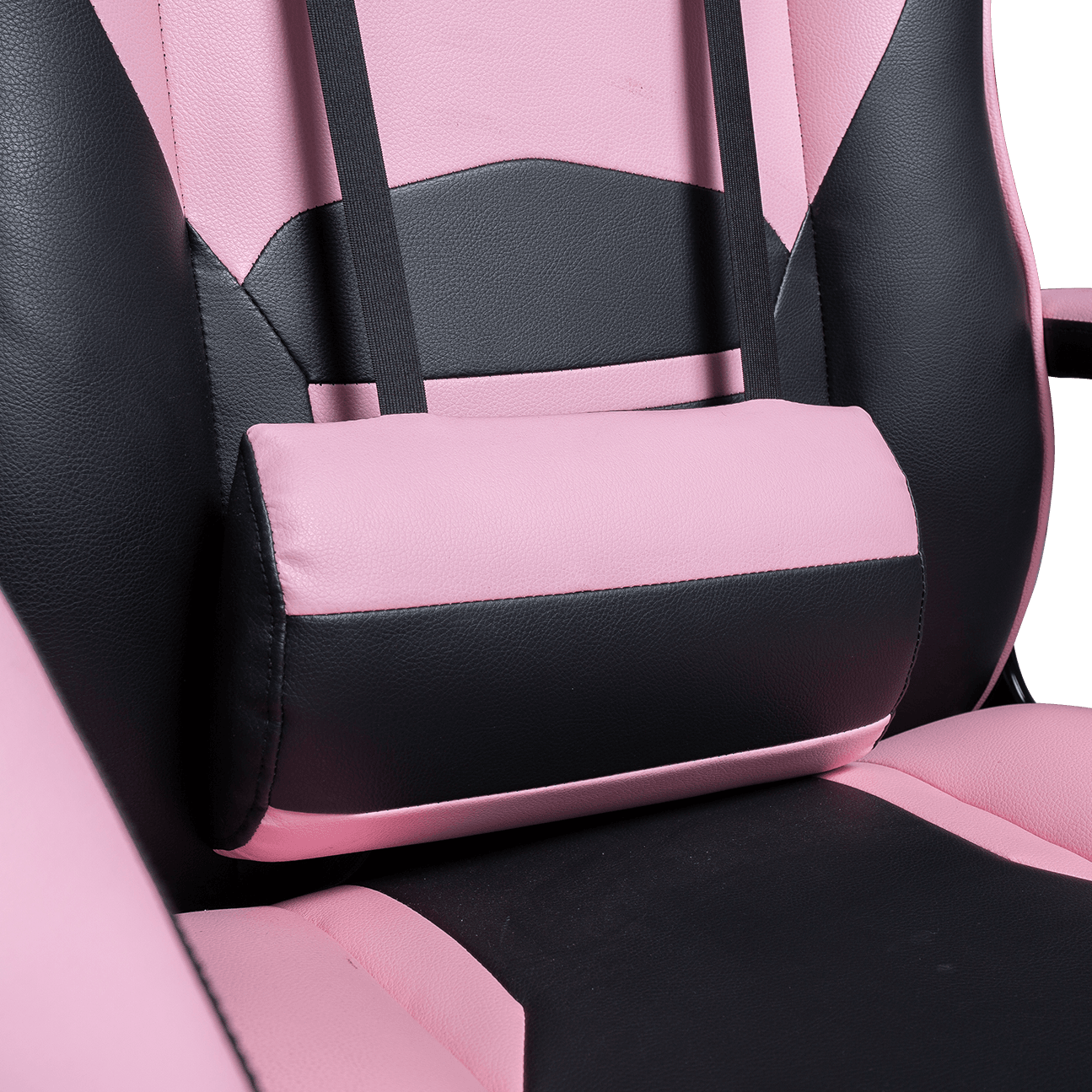 Black Pink Synthetic Leather Women Children Computer Chair Adjustable Height Backrest Gaming Chair details