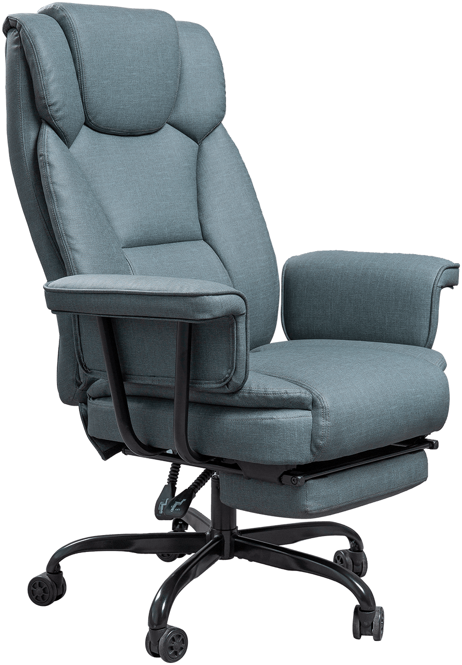 Unique Comfortable Technology Fabric Chair  Full Armrest Recliner Boss Executive Chair With Footrest details