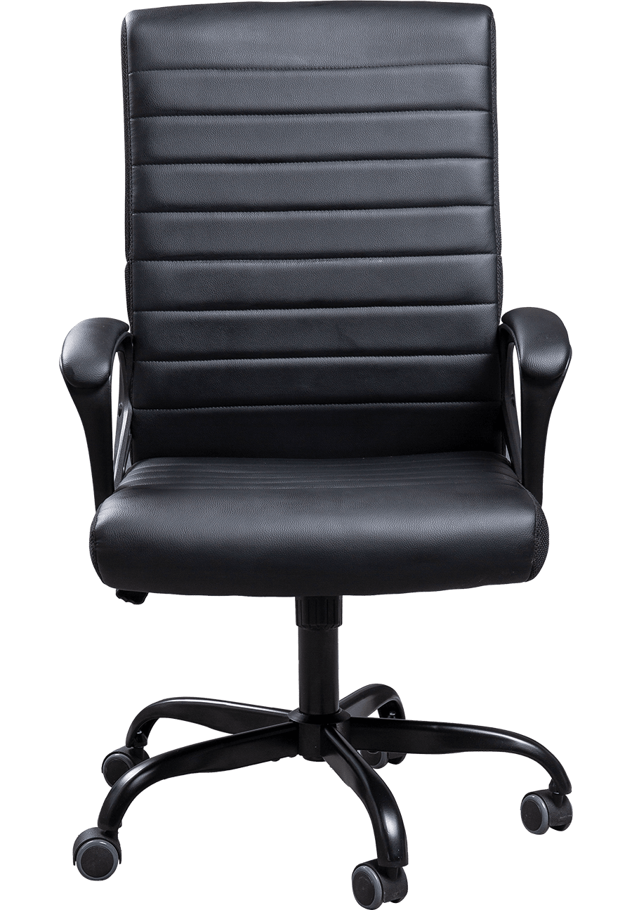 Horizontal Stripe Custom Oem Black Soft PU Leather Office Chair For Meeting Room Office