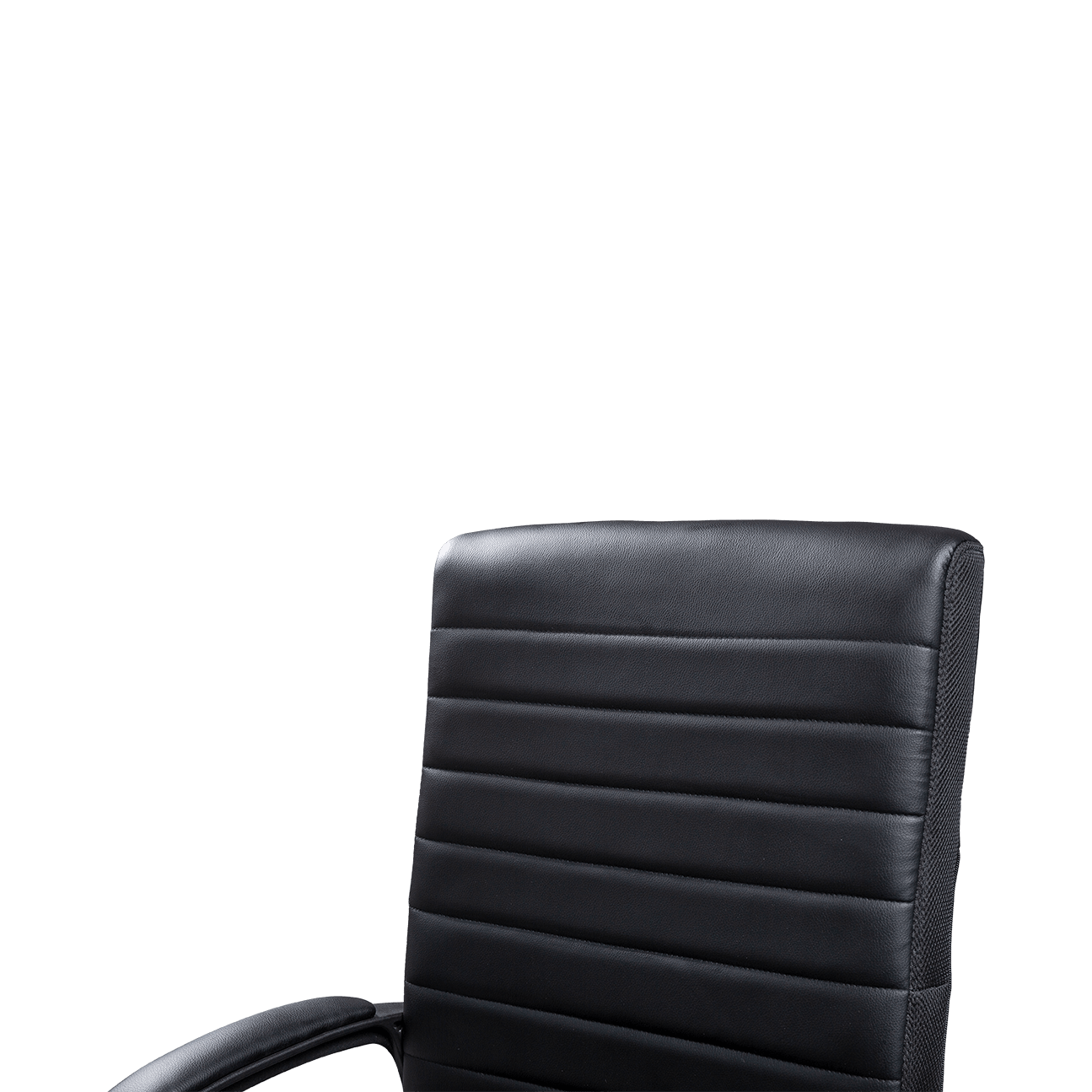 Horizontal Stripe Custom Oem Black Soft PU Leather Office Chair For Meeting Room Office details