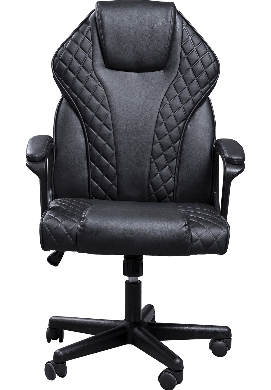 Synthetic Leather Snake Shape Back Padded Armrest Office Chair With UP And Down Function