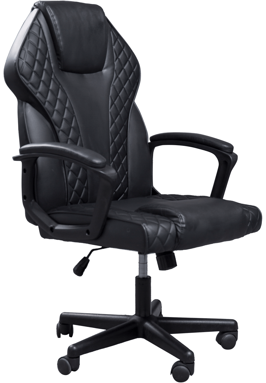 Synthetic Leather Snake Shape Back Padded Armrest Office Chair With UP And Down Function details