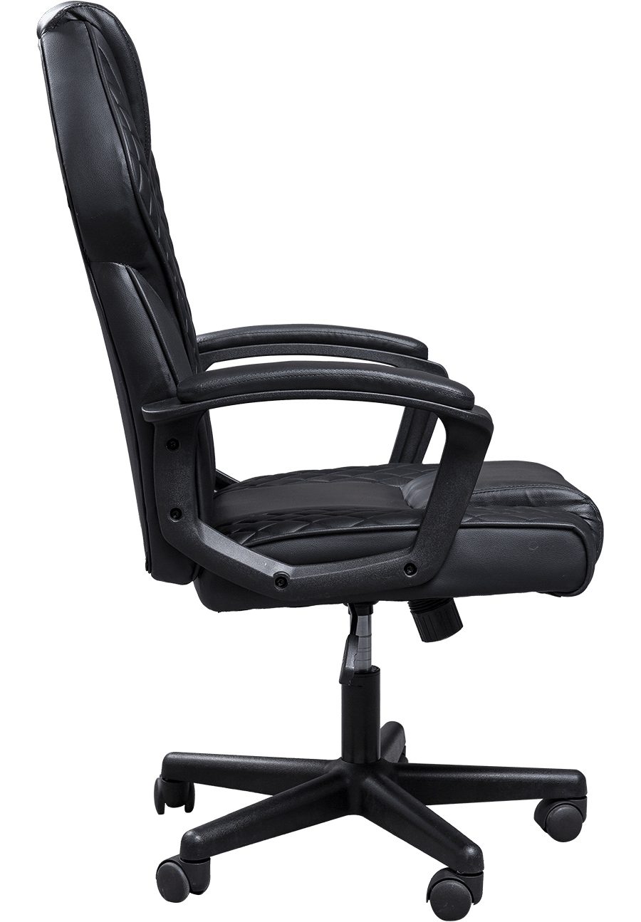 Synthetic Leather Snake Shape Back Padded Armrest Office Chair With UP And Down Function details