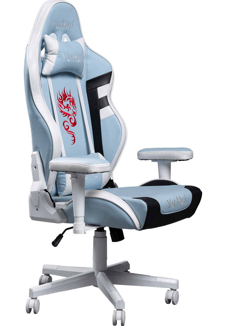 Small Fresh And Cool Deign Happy Gaming Chair PU Leather Gaming Chair With 2D PU Padded Armrest And Anjustable Function details