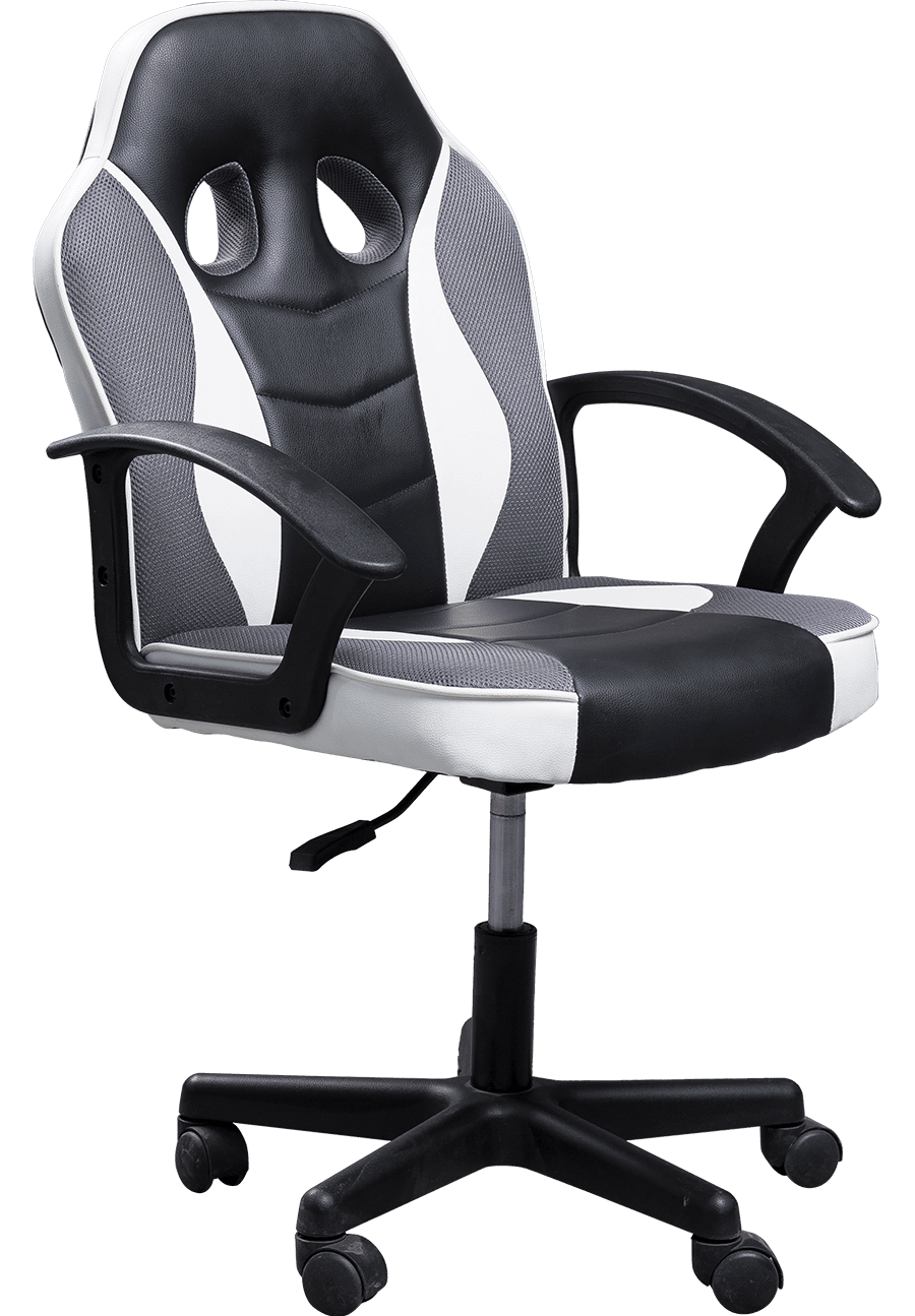 Ergonomic Office Chair Modern Design PU+PVC Chair With Fixed Armrest And Lift Function details