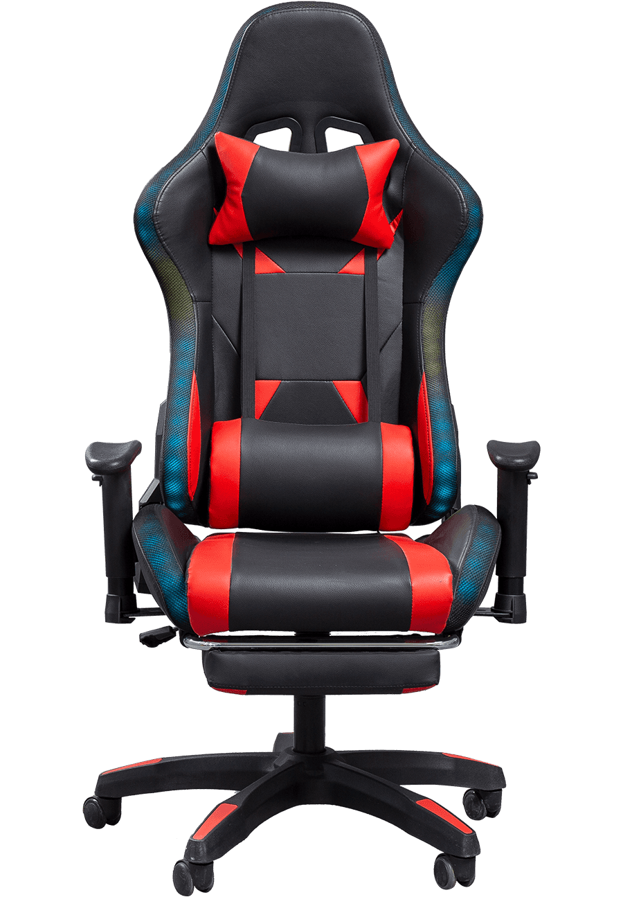 Home Office Comfortable Game Chair Gaming Chair PC Computer RGB Led Light Gaming Chair With Footrest details