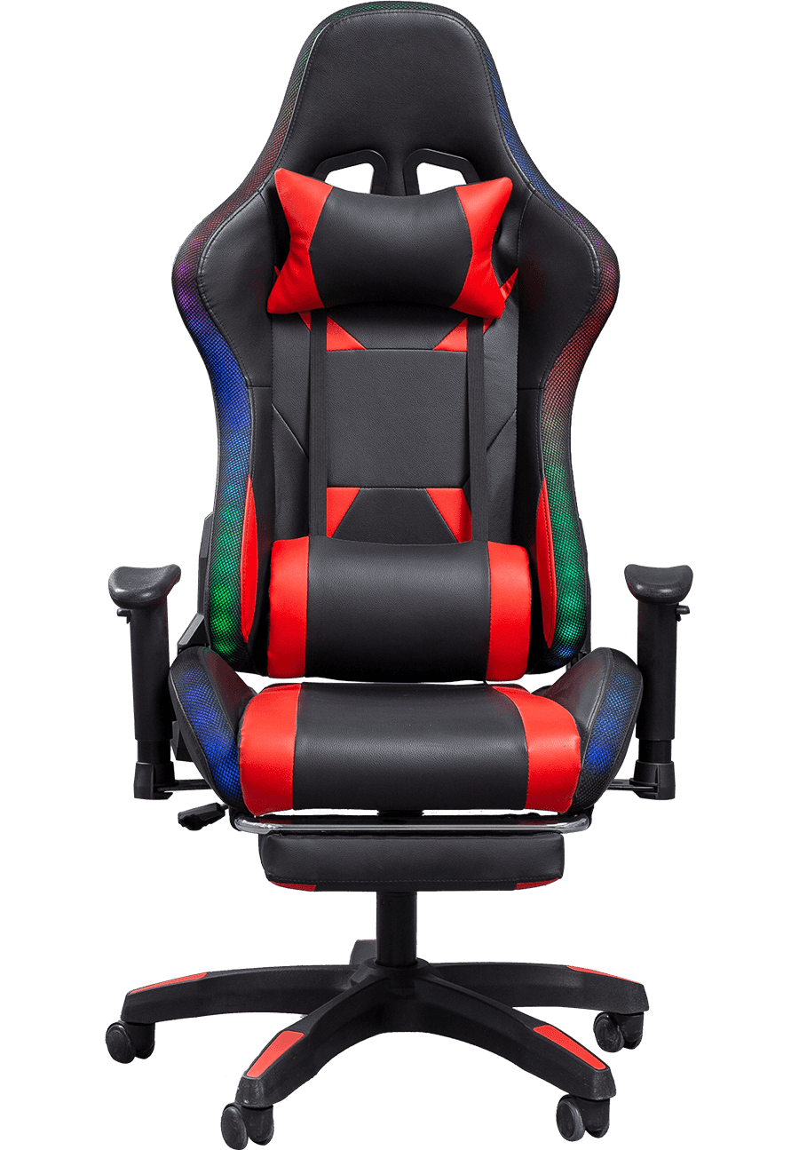 Home Office Comfortable Game Chair Gaming Chair PC Computer RGB Led Light Gaming Chair With Footrest