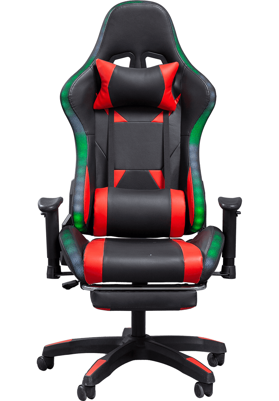 Home Office Comfortable Game Chair Gaming Chair PC Computer RGB Led Light Gaming Chair With Footrest details