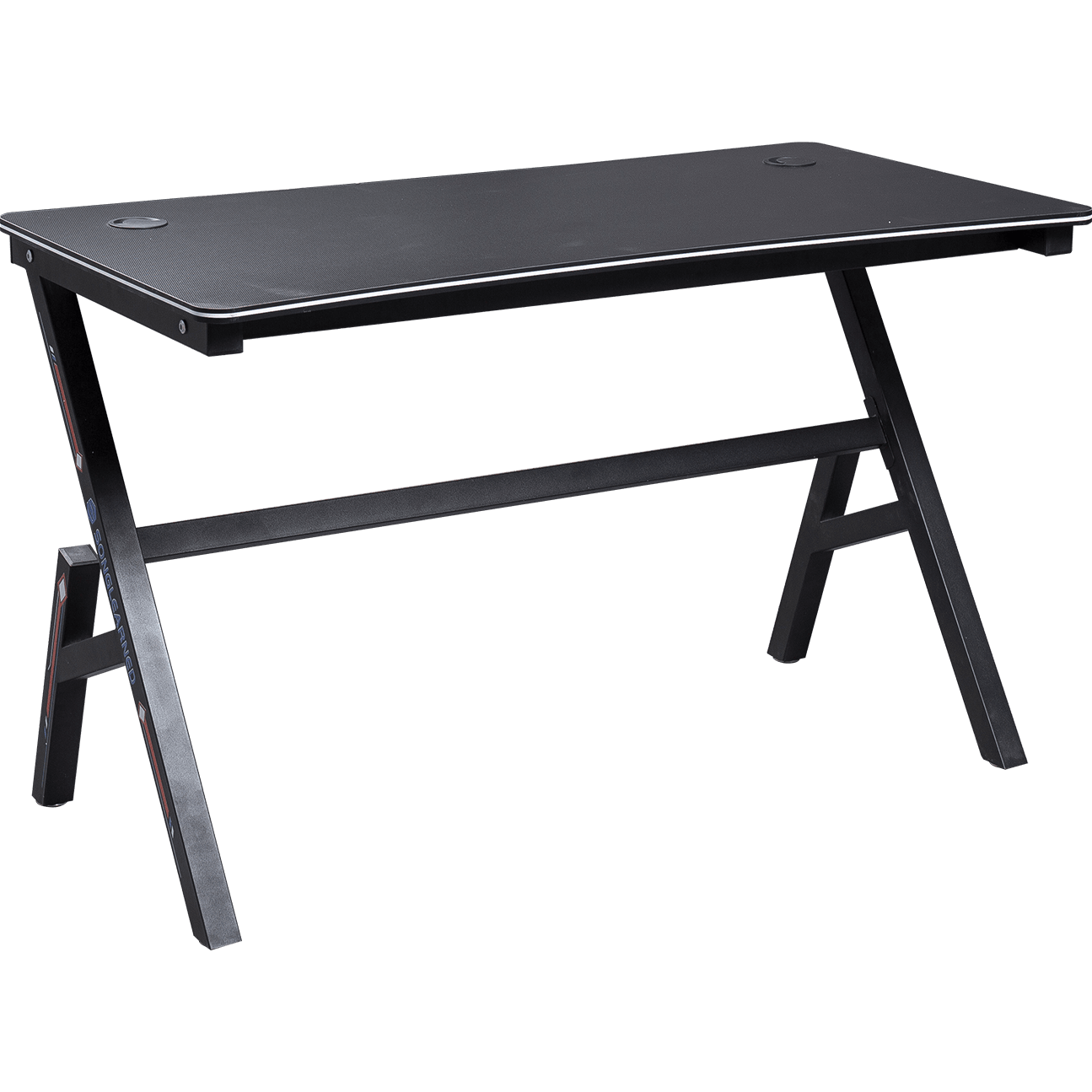 Scratch Water Resistent Durable Black Professional Customized R-Shape Computer Gaming Desk details